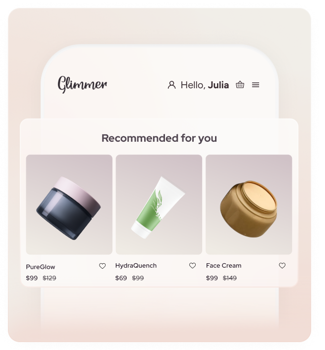 <p>Recomendações de produtos</p>